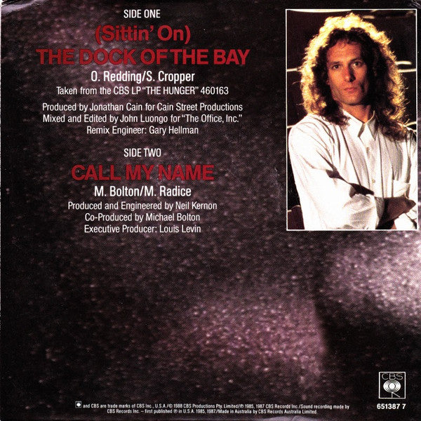 Michael Bolton : (Sittin' On) The Dock Of The Bay (7", Single)