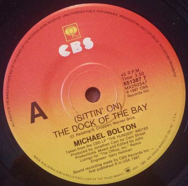 Michael Bolton : (Sittin' On) The Dock Of The Bay (7", Single)