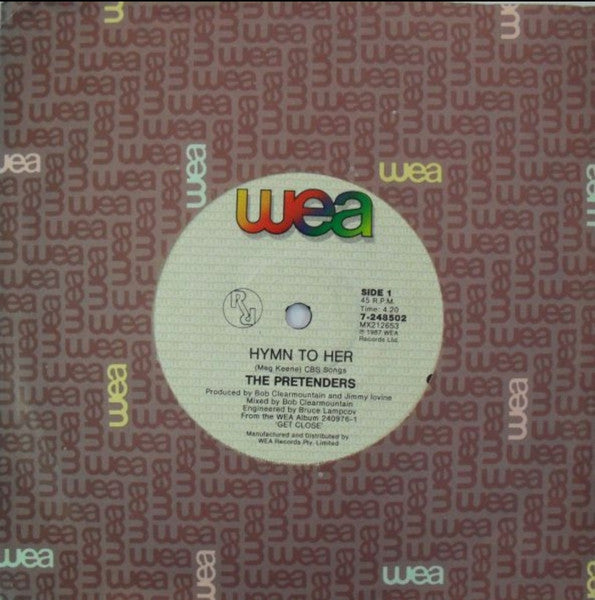 The Pretenders : Hymn To Her (7", Single)