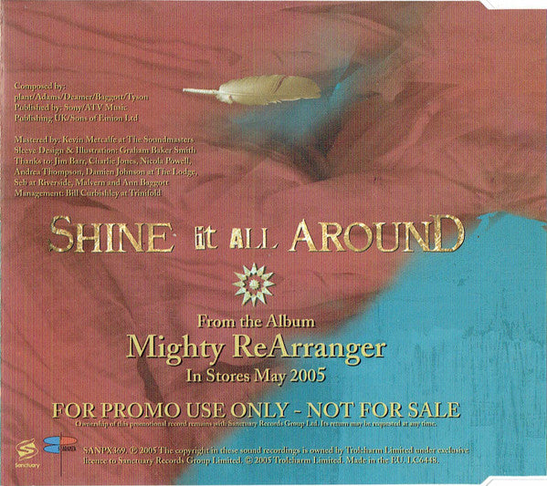 Robert Plant And The Strange Sensation : Shine It All Around (CD, Single, Promo)