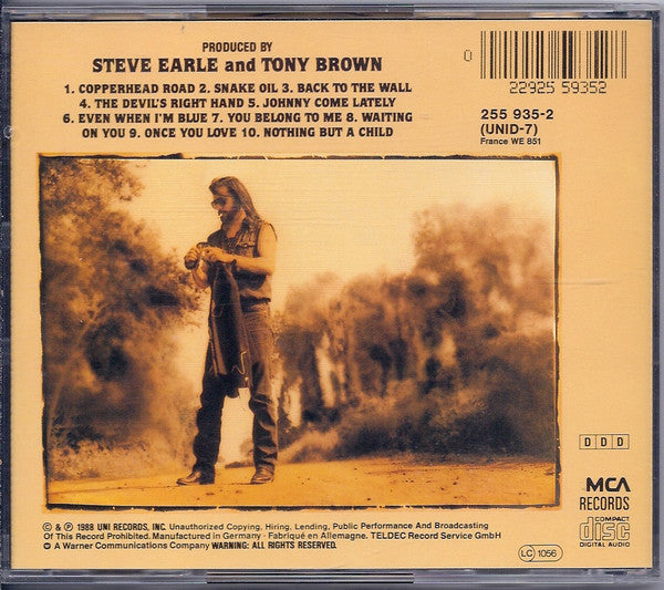 Steve Earle : Copperhead Road (CD, Album)
