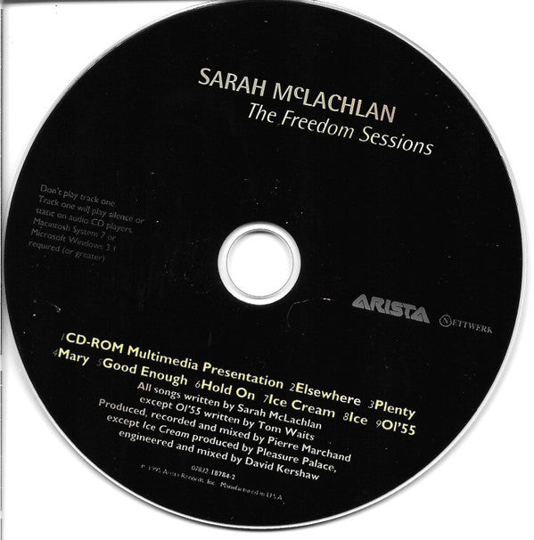 Sarah McLachlan : The Freedom Sessions (CD, Album, Enh)