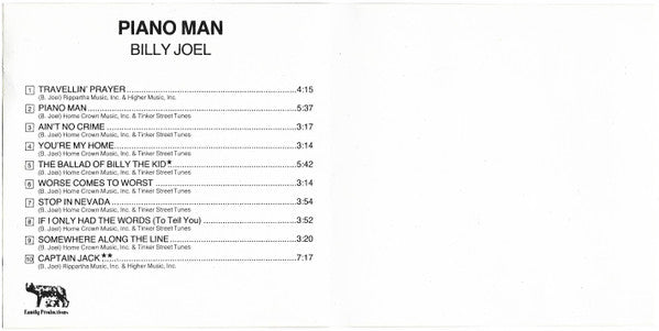 Billy Joel : Piano Man (CD, Album, RE)