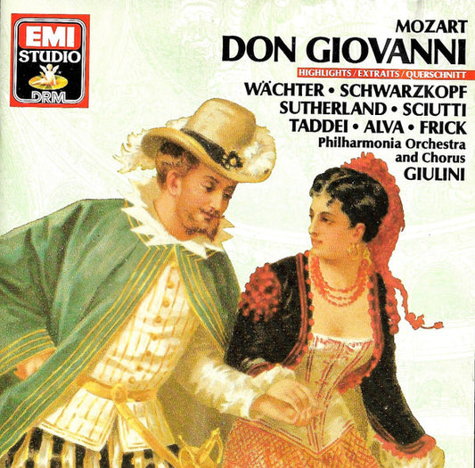 Wolfgang Amadeus Mozart - Philharmonia Orchestra, Carlo Maria Giulini : Don Giovanni (Highlights) (CD, Album, Mixtape, RM)