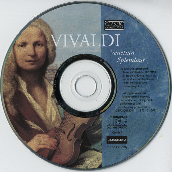 Antonio Vivaldi : Venetian Splendour (CD, Comp)