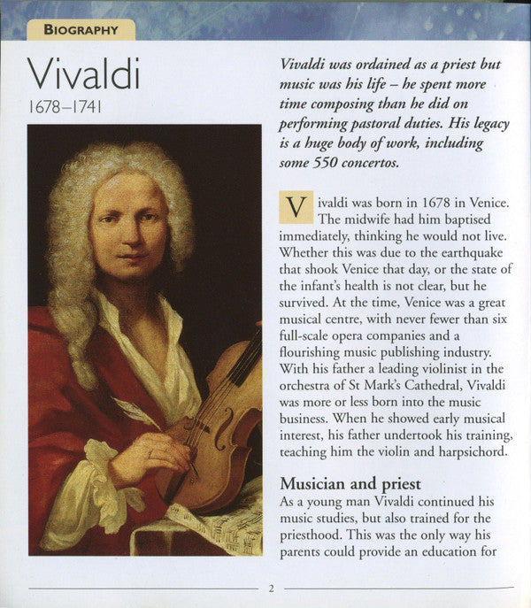 Antonio Vivaldi : Venetian Splendour (CD, Comp)