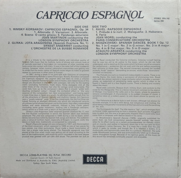 Various : Capriccio Espagnol (LP, Comp)