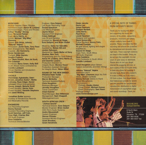 Israel & New Breed : Alive In South Africa (2xCD, Album)