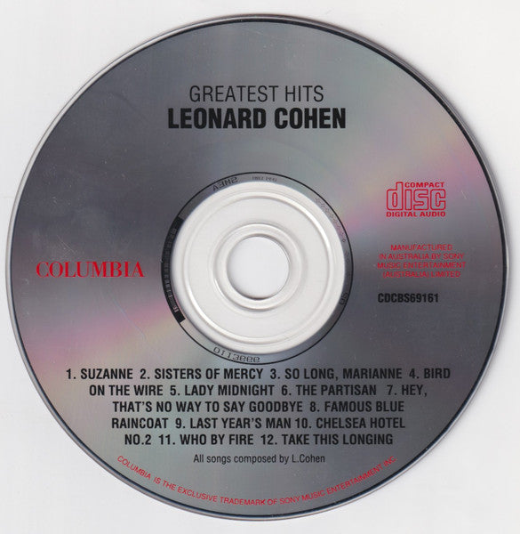 Leonard Cohen : Greatest Hits (CD, Comp, RE)