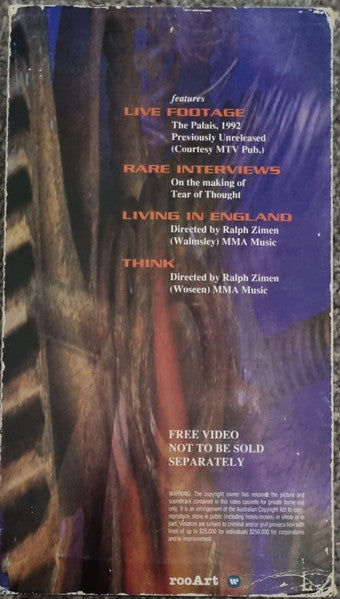 The Screaming Jets : Tear Of Thought (VHS, Ltd, PAL)