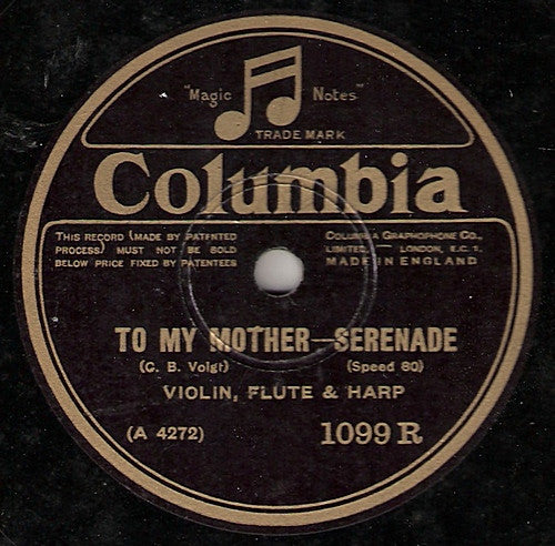 Unknown Artist : The Herd Girl's Dream / To My Mother-Serenade (Shellac, 10", 80 RPM)