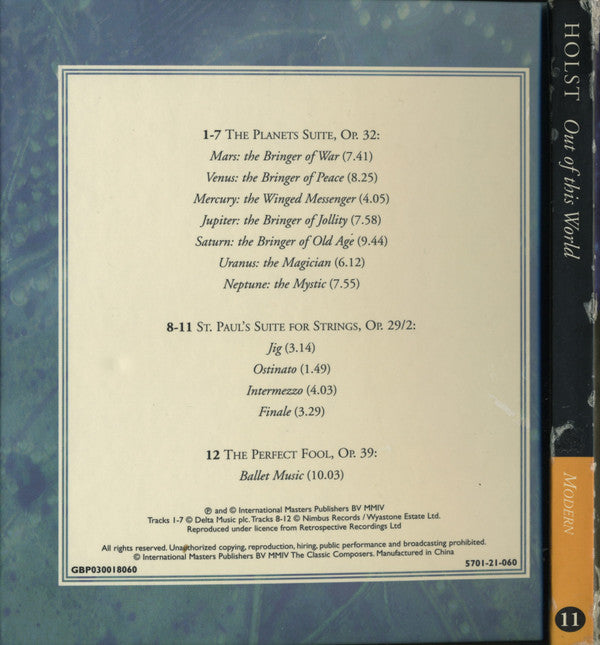 Holst* : Out Of This World (CD, Comp, Har)