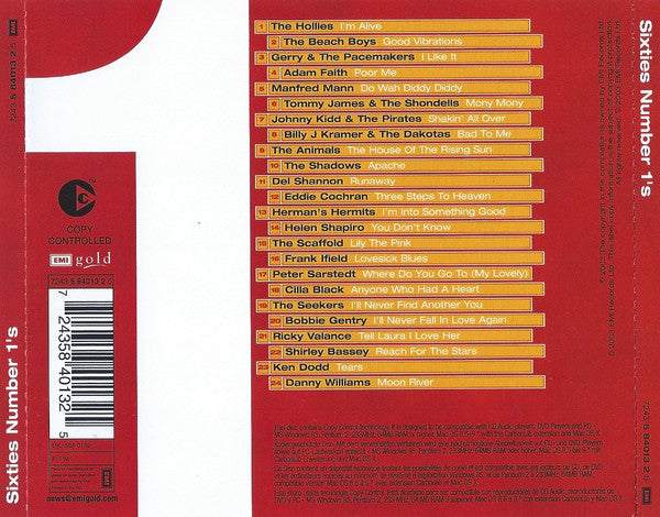Various : Sixties Number 1's (CD, Comp, Copy Prot.)
