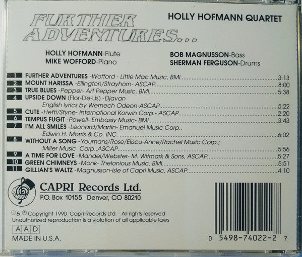 Holly Hofmann Quartet* : Further Adventures... (CD, Album)