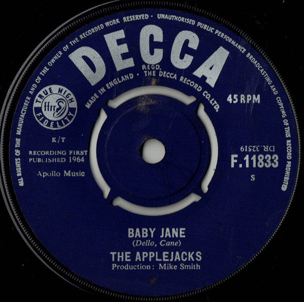 The Applejacks : Tell Me When (7", Single)