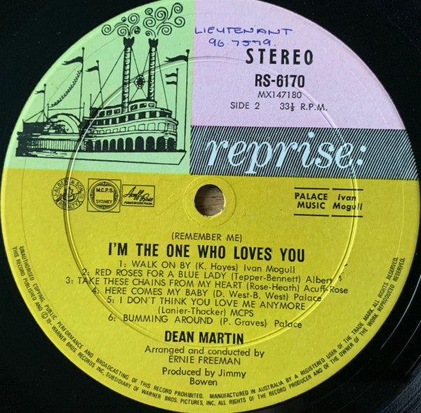 Dean Martin : (Remember Me) I'm The One Who Loves You (LP, Album)