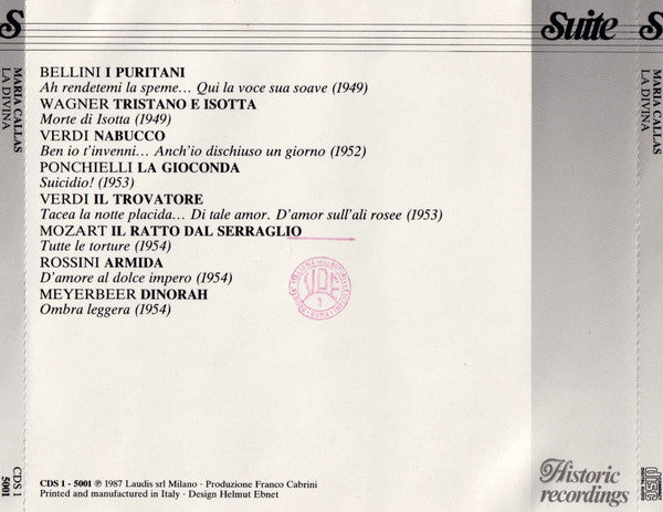 Maria Callas : La Divina (CD, Comp)