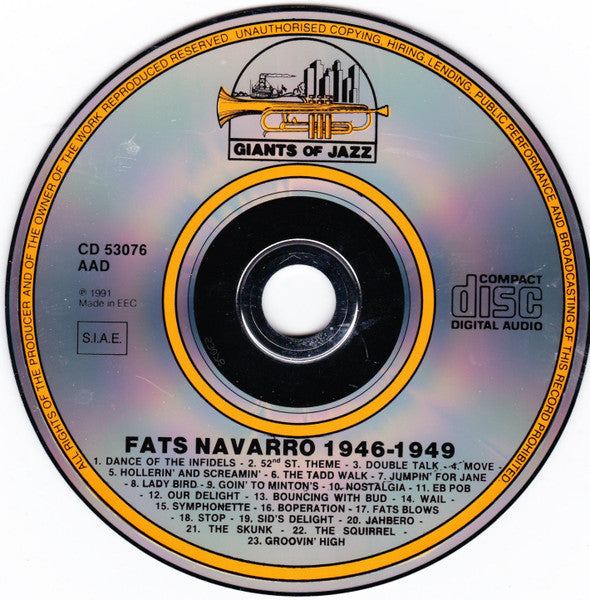 Fats Navarro : Fats Blows 1946-1949 (CD, Comp)