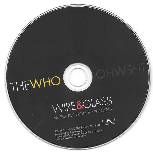 The Who : Wire & Glass (Six Songs From A Mini-Opera) (CD, EP)