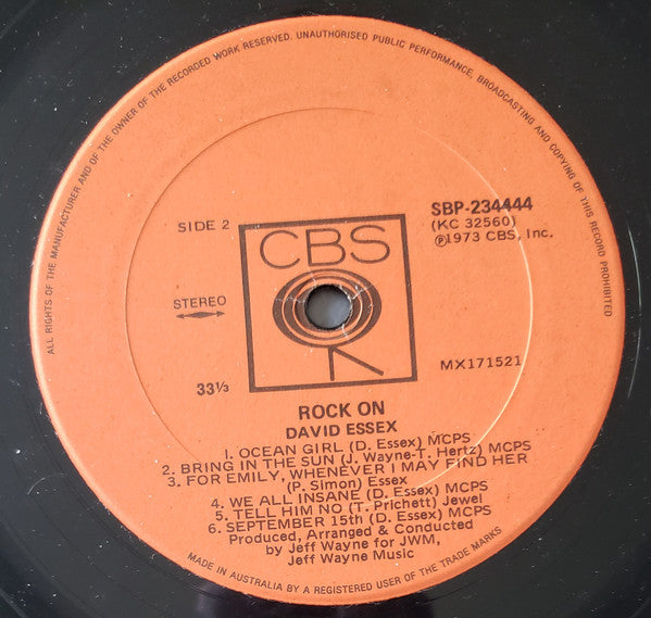 David Essex : Rock On (LP)