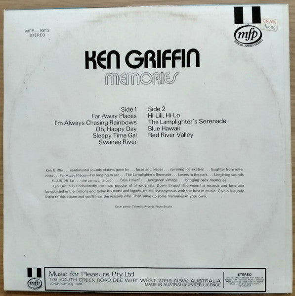 Ken Griffin (2) : Memories (LP, Comp)