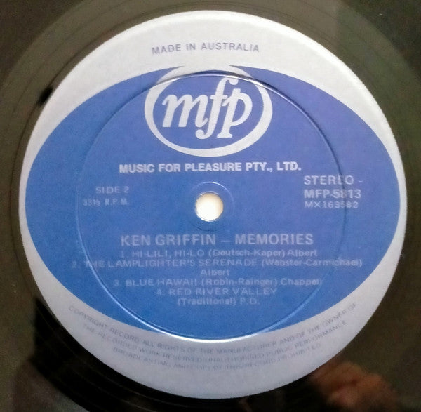 Ken Griffin (2) : Memories (LP, Comp)