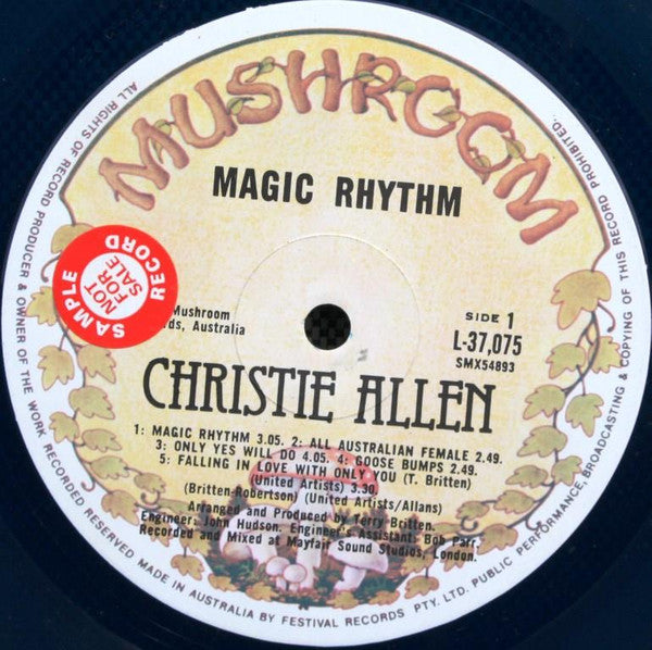 Christie Allen : Magic Rhythm (LP, Album, Blu)