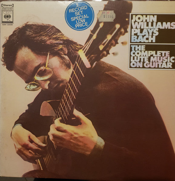 John Williams (7) :  Plays Bach The Complete Lute Music On Guitar  (2xLP, Gat)