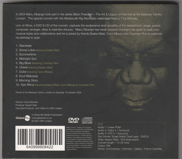 Manu Dibango : Lion Of Africa (CD, Album + DVD-V, PAL)