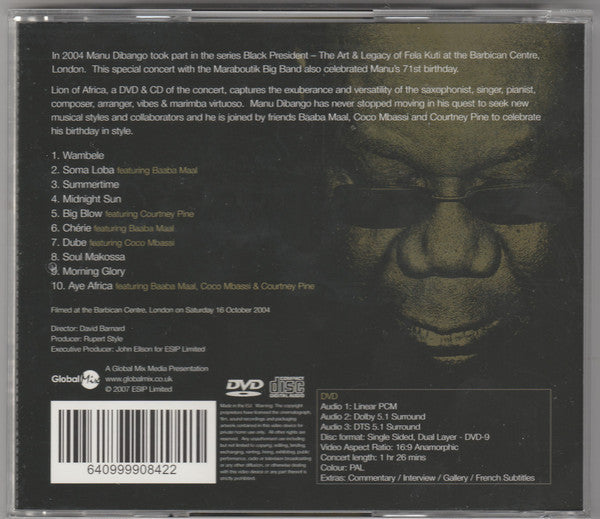 Manu Dibango : Lion Of Africa (CD, Album + DVD-V, PAL)