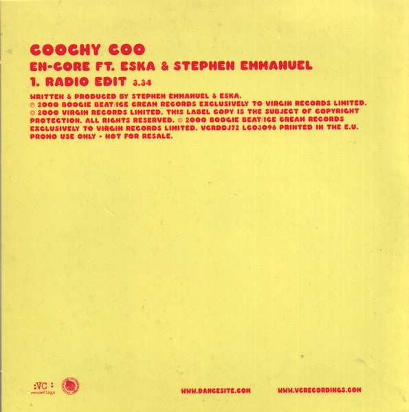 En-Core Feat. Eska* & Stephen Emmanuel : Coochy Coo (CD, Single, Promo)