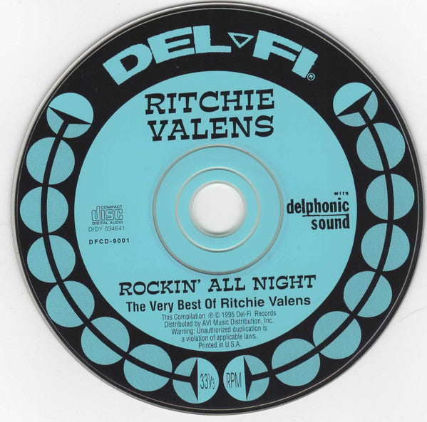Ritchie Valens : Rockin' All Night: The Very Best Of Ritchie Valens (CD, Comp, Club)