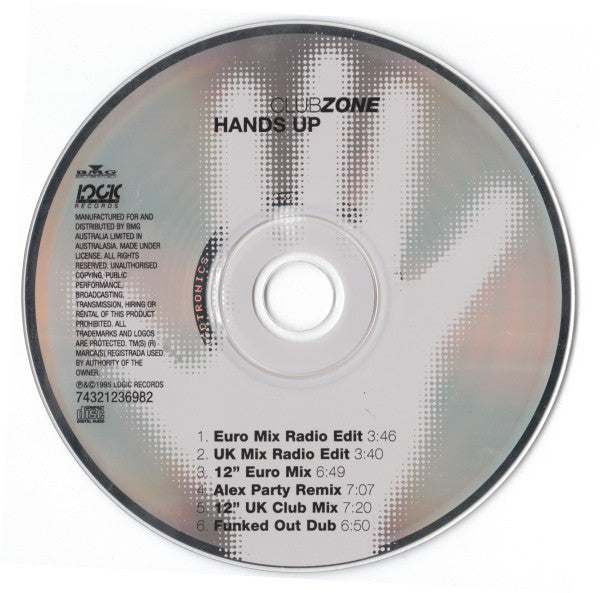 Clubzone : Hands Up (CD, Maxi, Car)