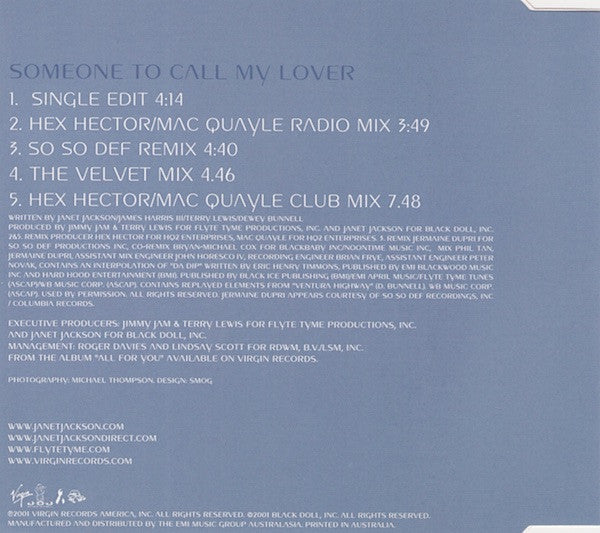 Janet Jackson : Someone To Call My Lover (CD, Single)