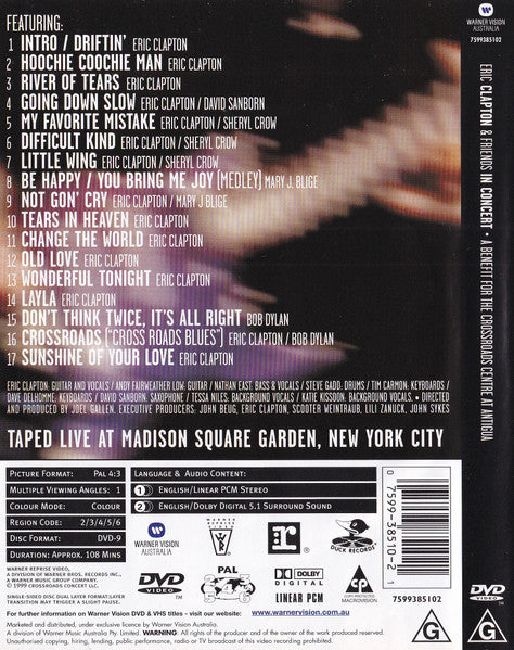 Eric Clapton & Friends* : In Concert (A Benefit For The Crossroads Centre At Antigua) (DVD-V, Copy Prot., Multichannel, PAL)
