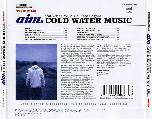 Aim : Cold Water Music (CD, Album)