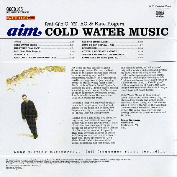 Aim : Cold Water Music (CD, Album)