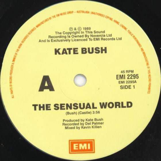Kate Bush : The Sensual World (7", Single)