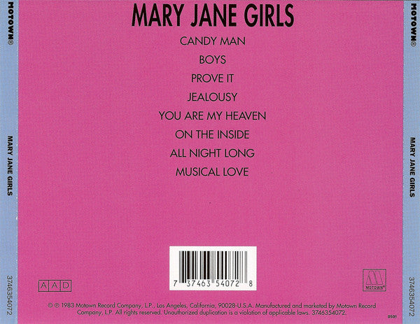 Mary Jane Girls : Mary Jane Girls (CD, Album, RE)