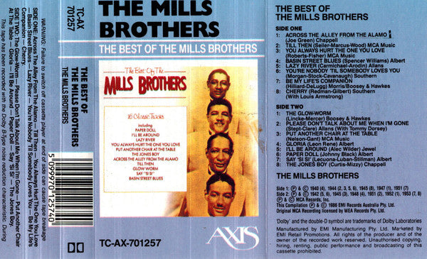 The Mills Brothers : The Best Of The Mills Brothers (Cass, Comp)