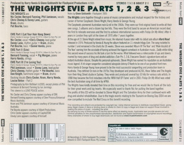 The Wrights : Evie Parts 1, 2 & 3 (CD, Single, Copy Prot.)