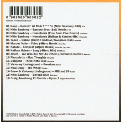 Nitin Sawhney : FabricLive. 15 (CD, Mixed)