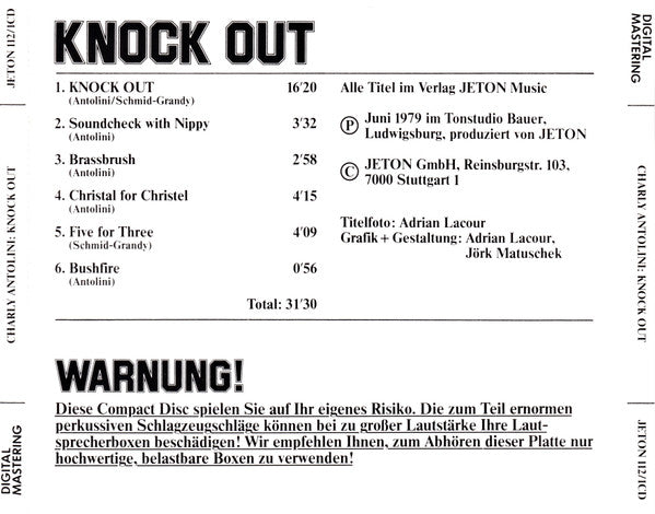 Charly Antolini : Knock Out (CD, Album, RE, RM)