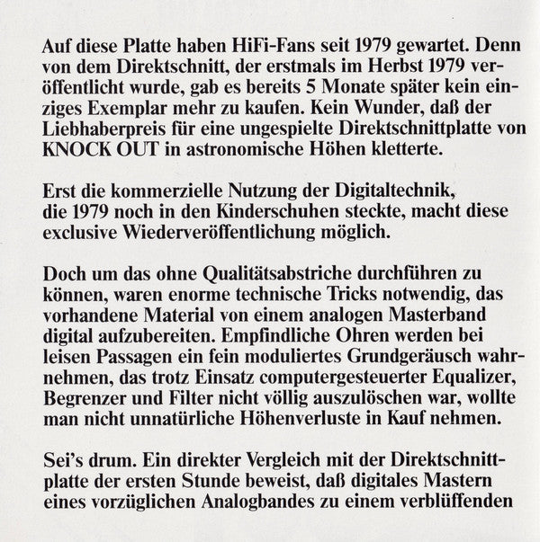 Charly Antolini : Knock Out (CD, Album, RE, RM)