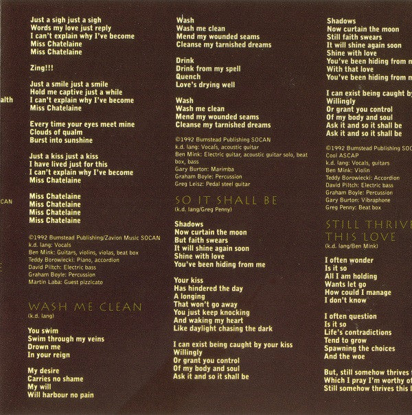 k.d. lang : Ingénue (CD, Album)