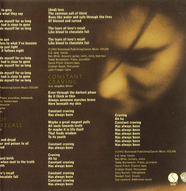 k.d. lang : Ingénue (CD, Album)