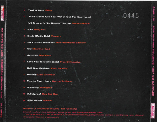 Various : Roadrunner Records 1997 CD Sampler (CD, Promo, Smplr)