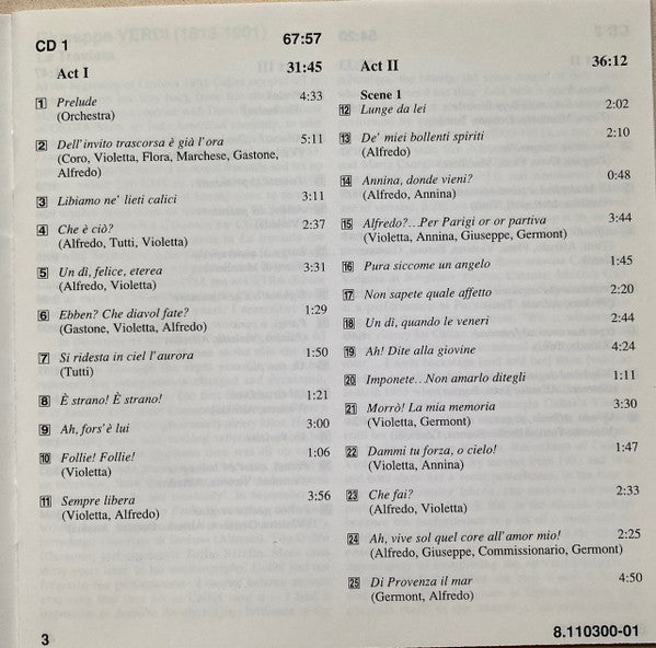 Giuseppe Verdi / Maria Callas, Francesco Albanese, Ugo Savarese, Ede Marietti Gandolfo, Mariano Caruso, Coro Cetra, Orchestra Sinfonica Di Torino Della RAI, Gabriele Santini (2) : La Traviata (2xCD, Album)