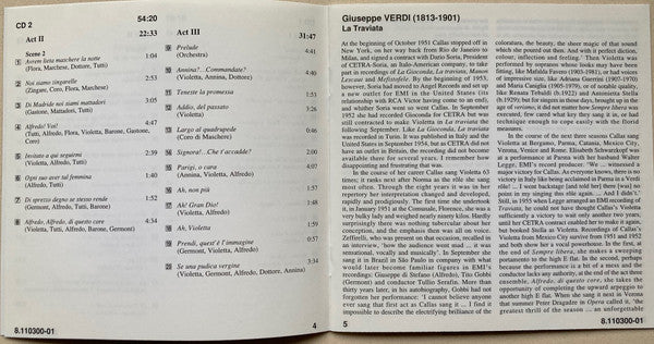 Giuseppe Verdi / Maria Callas, Francesco Albanese, Ugo Savarese, Ede Marietti Gandolfo, Mariano Caruso, Coro Cetra, Orchestra Sinfonica Di Torino Della RAI, Gabriele Santini (2) : La Traviata (2xCD, Album)