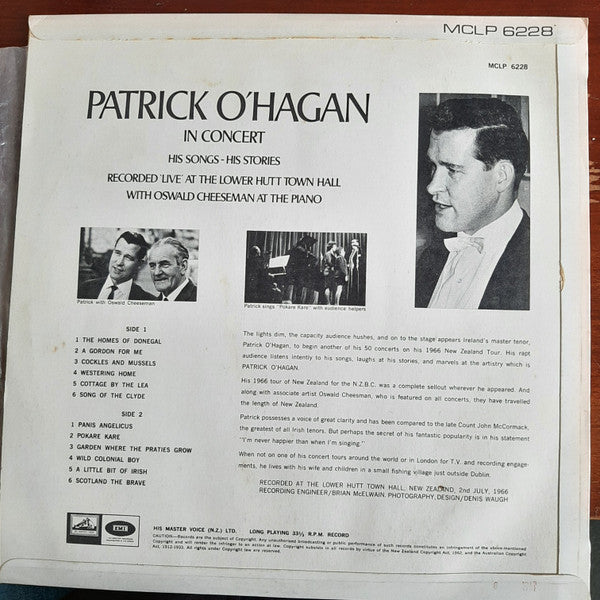 Patrick O'Hagan : In Concert (LP)
